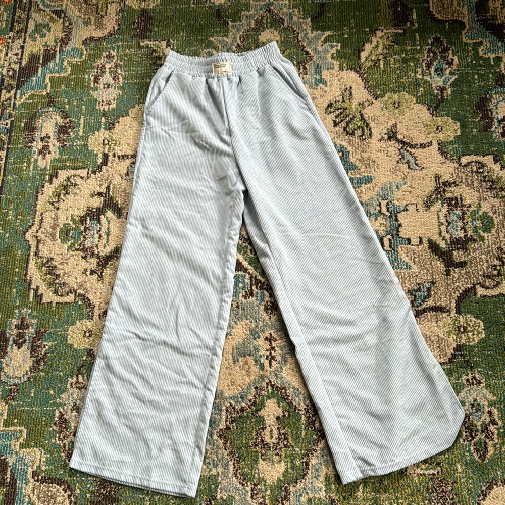 XS blue wide leg pants